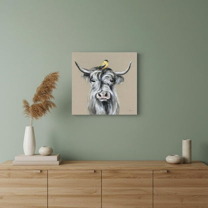 Cute Highland Cow Unframed Print Wall Art HomeRoots