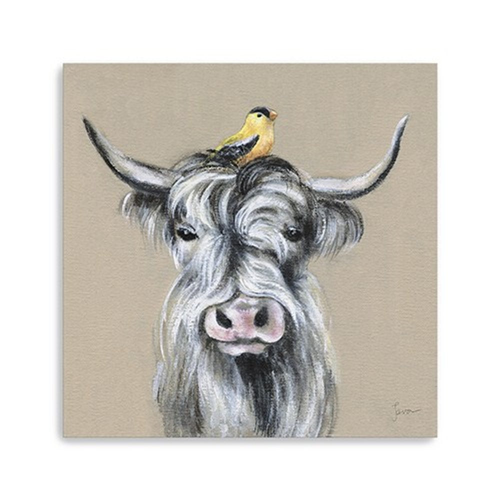 Cute Highland Cow Unframed Print Wall Art HomeRoots