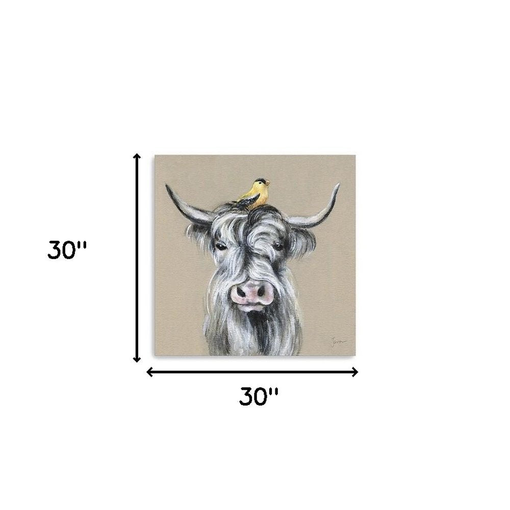 Cute Highland Cow Unframed Print Wall Art — view 11