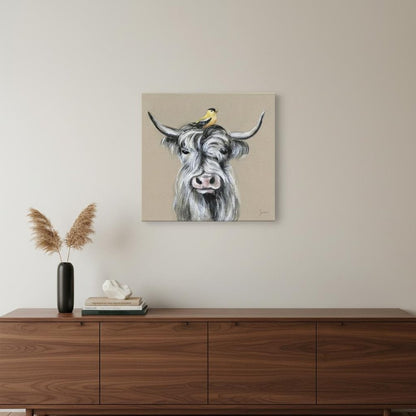 Cute Highland Cow Unframed Print Wall Art HomeRoots