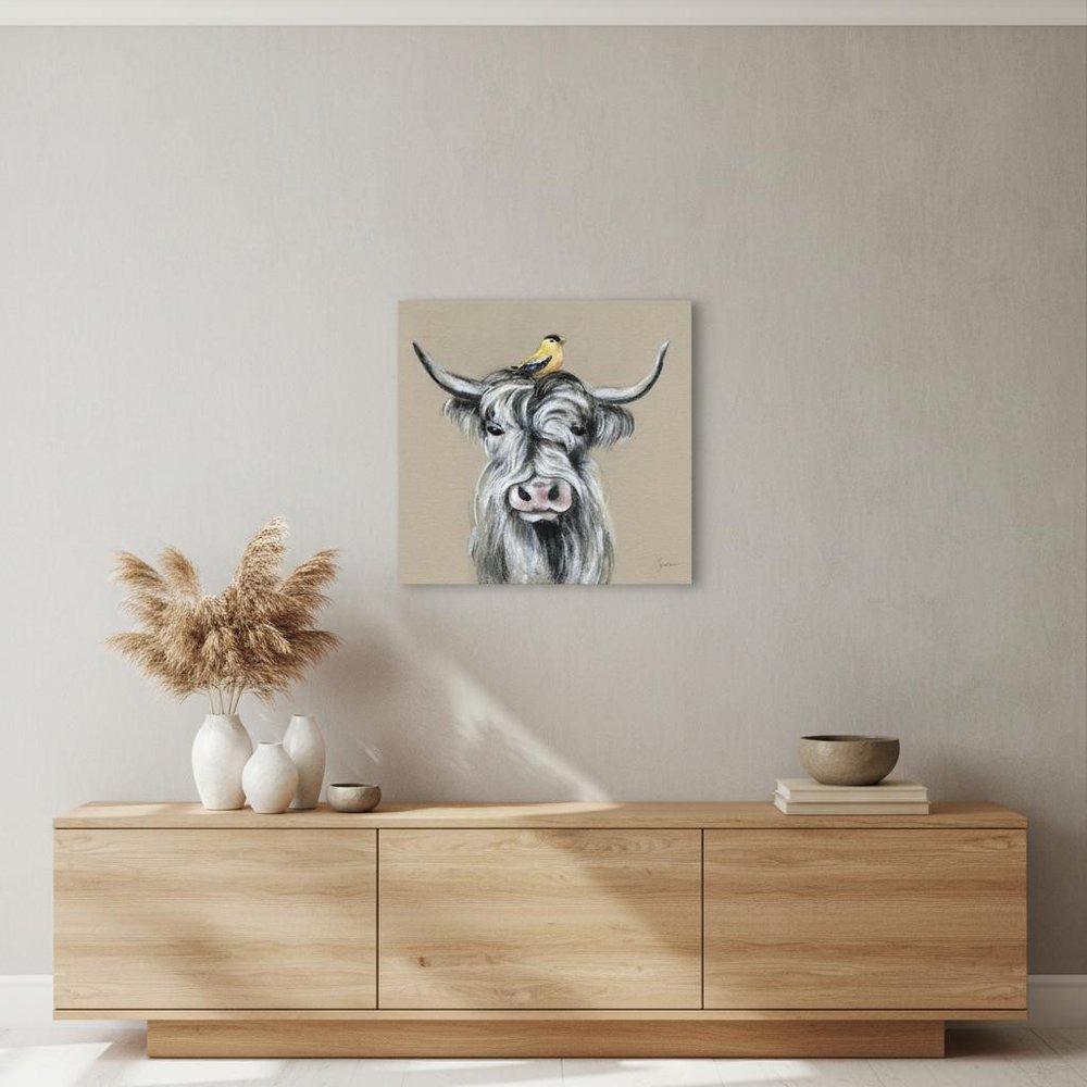 Cute Highland Cow Unframed Print Wall Art HomeRoots