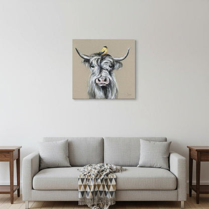 Cute Highland Cow Unframed Print Wall Art HomeRoots