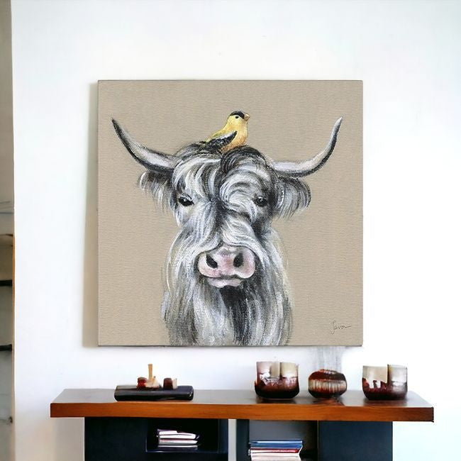 Cute Highland Cow Unframed Print Wall Art