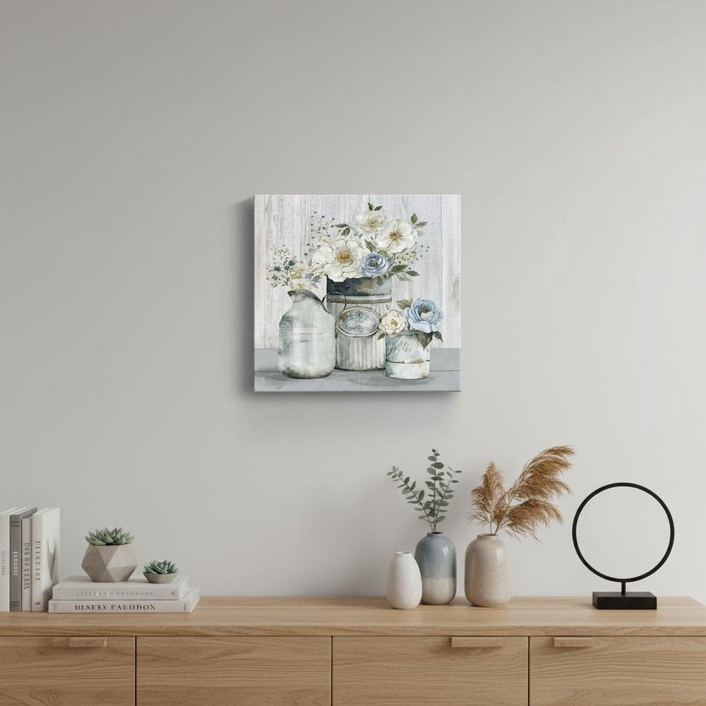 Rustic Grey Flowers Unframed Print Wall Art HomeRoots