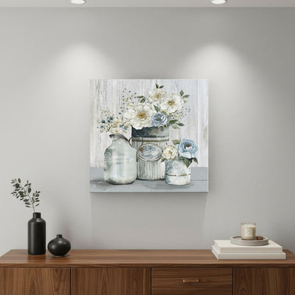 Rustic Grey Flowers Unframed Print Wall Art HomeRoots