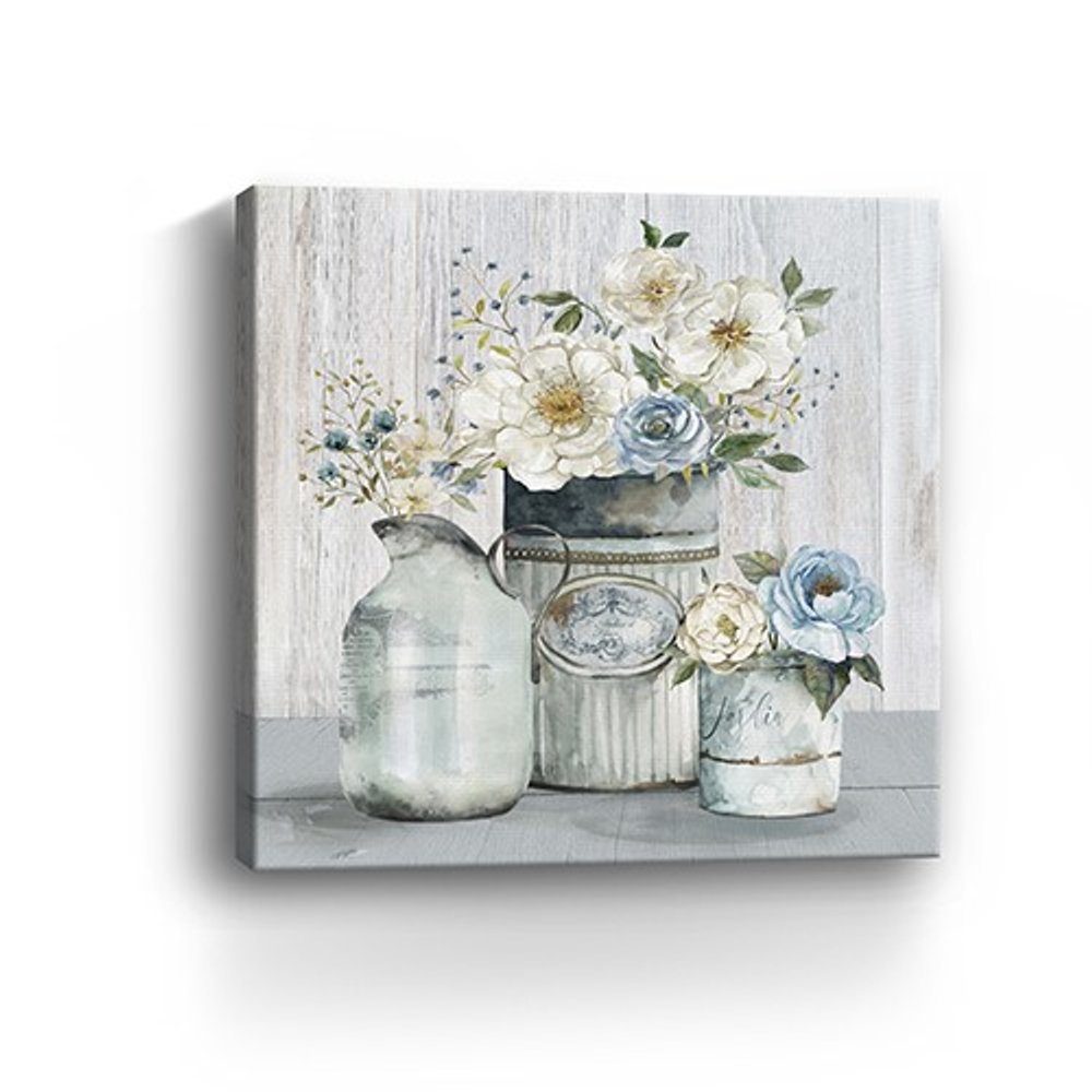 Rustic Grey Flowers Unframed Print Wall Art — view 10