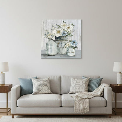 Rustic Grey Flowers Unframed Print Wall Art HomeRoots
