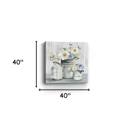 Rustic Grey Flowers Unframed Print Wall Art HomeRoots