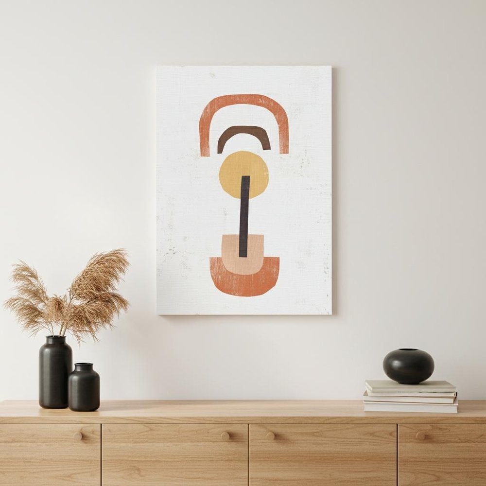 Abstract Shapes In Balance Unframed Print Wall Art — view 1