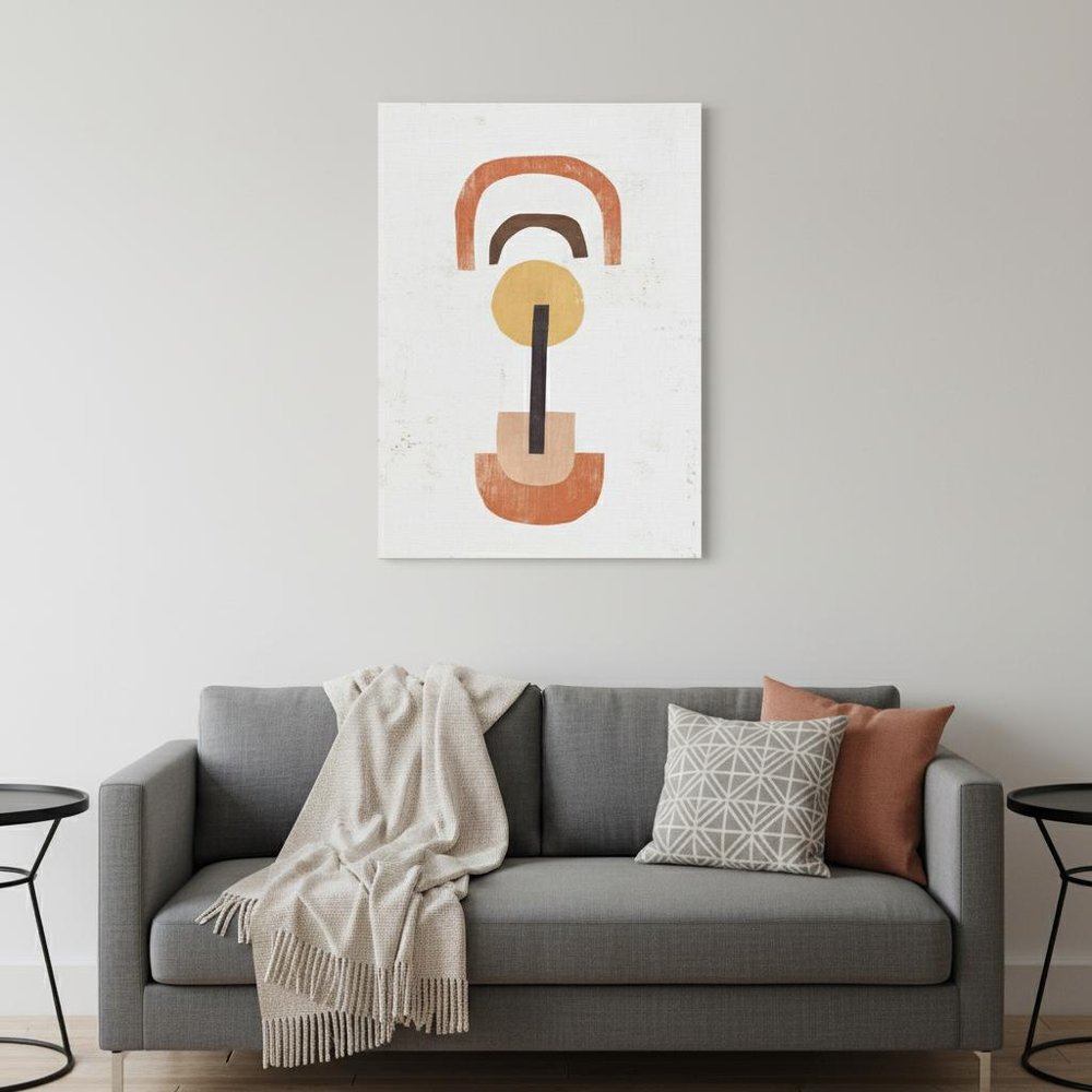 Abstract Shapes In Balance Unframed Print Wall Art HomeRoots