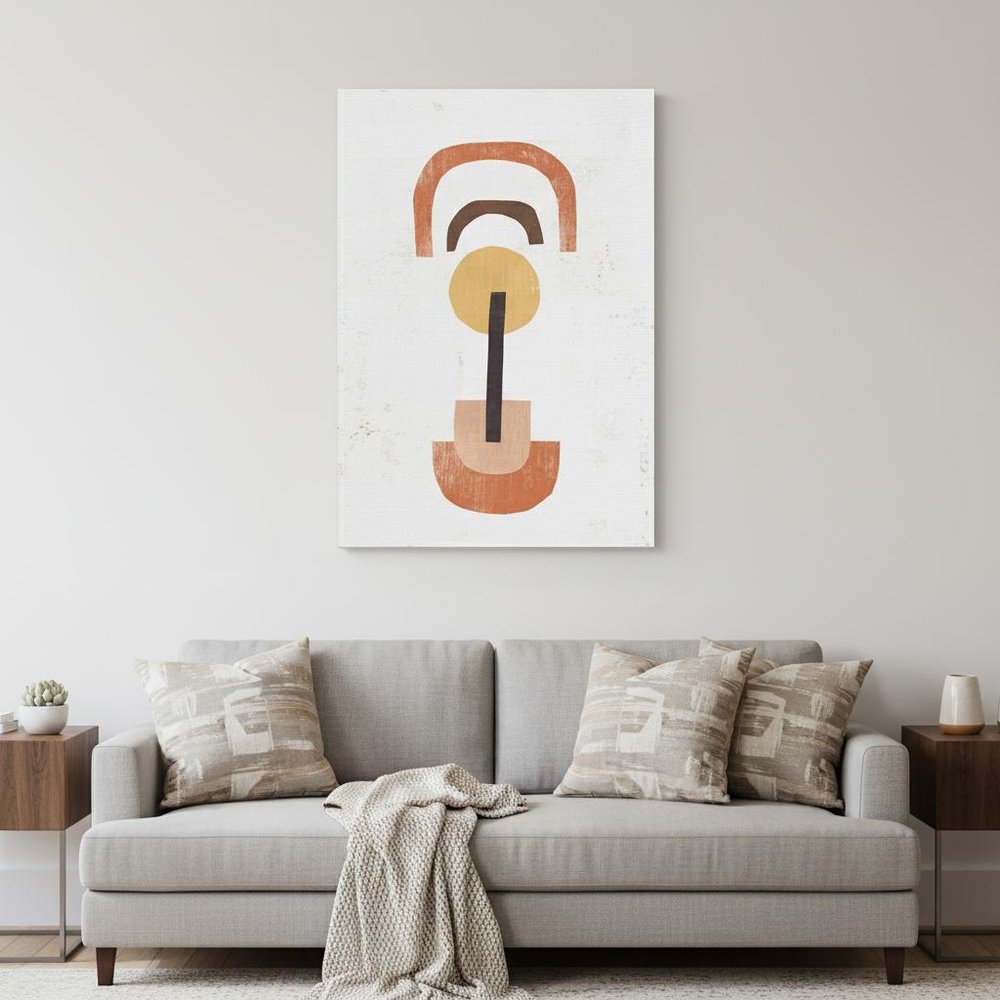 Abstract Shapes In Balance Unframed Print Wall Art HomeRoots