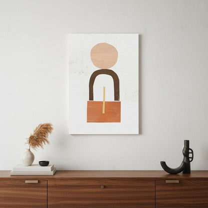 Abstract Orange Shapes In Balance Unframed Print Wall Art HomeRoots