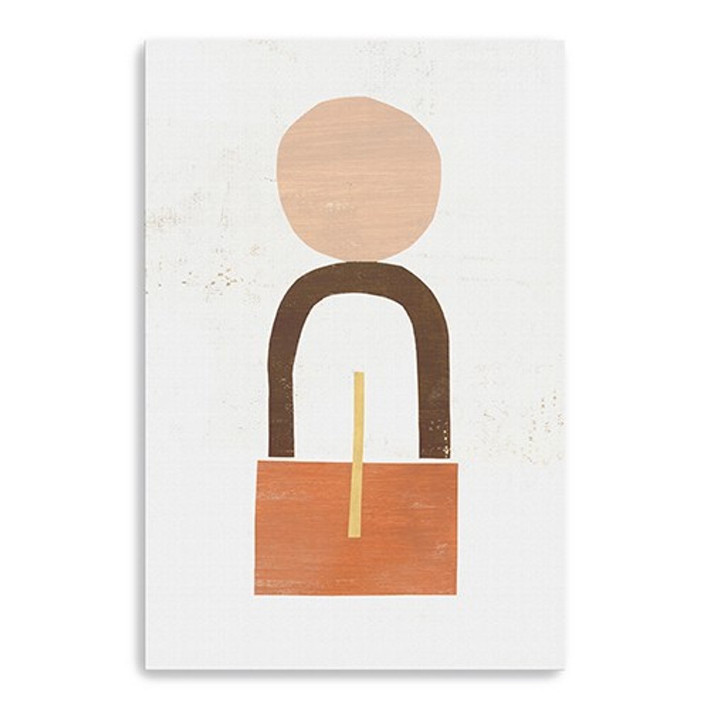 Abstract Orange Shapes In Balance Unframed Print Wall Art HomeRoots