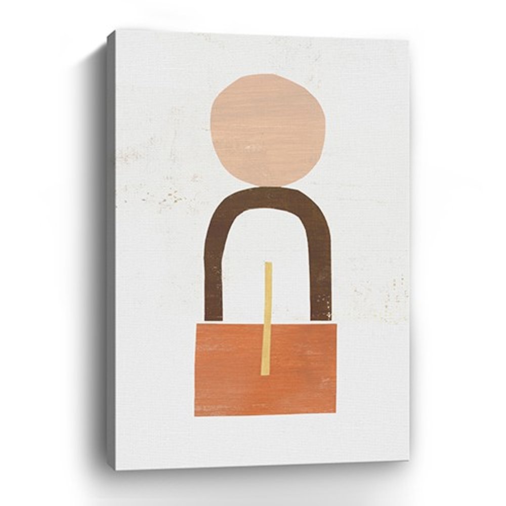 Abstract Orange Shapes In Balance Unframed Print Wall Art HomeRoots