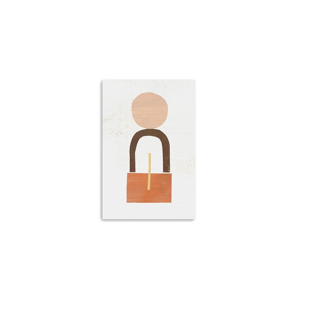 Abstract Orange Shapes In Balance Unframed Print Wall Art — view 9