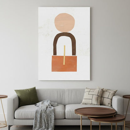 Abstract Orange Shapes In Balance Unframed Print Wall Art HomeRoots