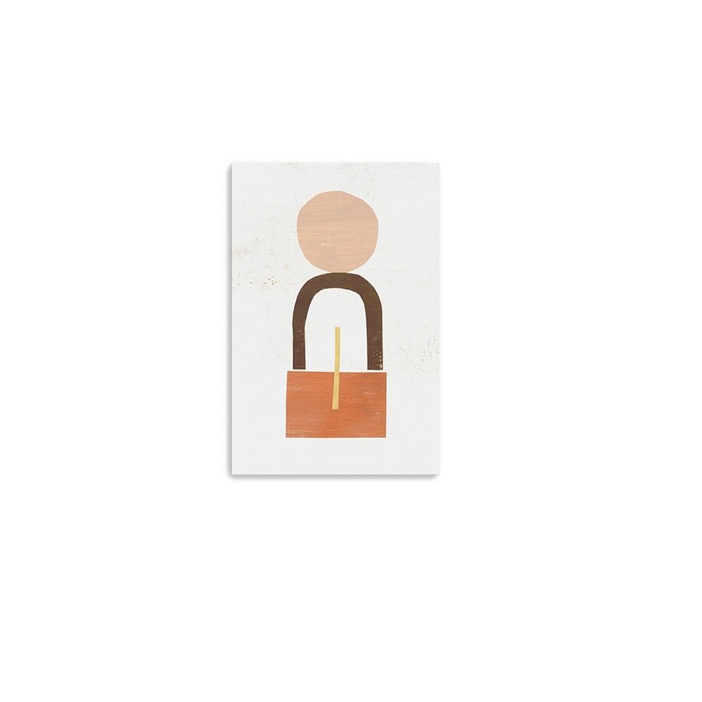 Abstract Orange Shapes In Balance Unframed Print Wall Art — view 15