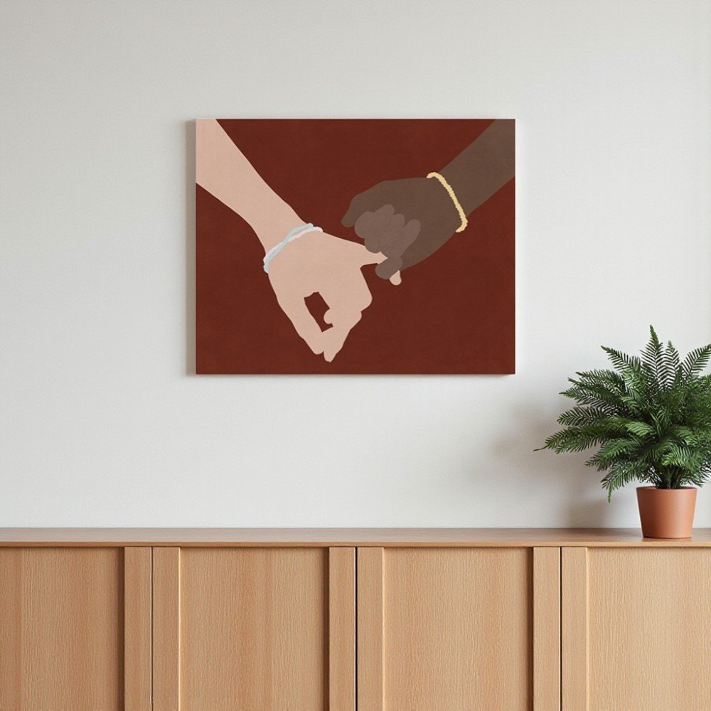 16" x 20" Pinky Swear Friendship Promise Canvas Unframed Wall Art — view 1