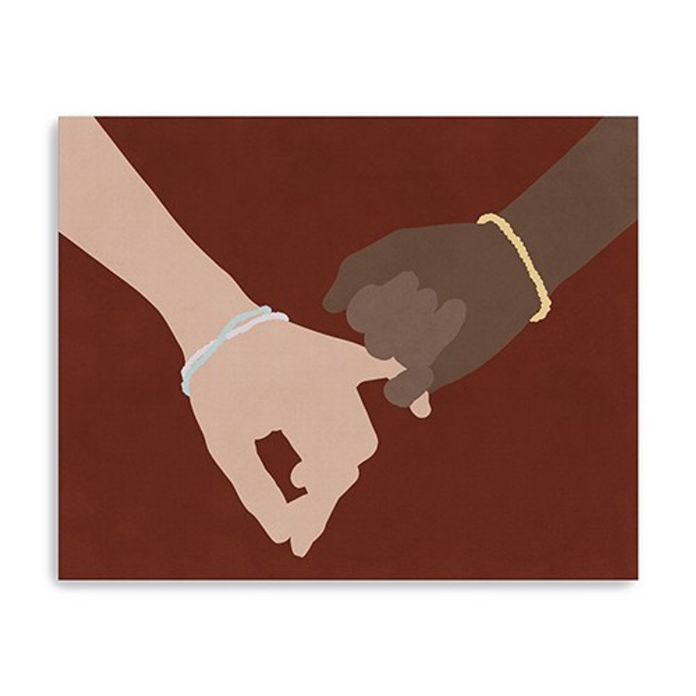 16" x 20" Pinky Swear Friendship Promise Canvas Unframed Wall Art HomeRoots