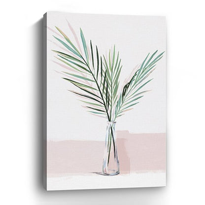 Pretty Green Foliage Pink Unframed Print Wall Art HomeRoots