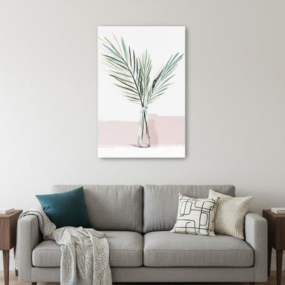Pretty Green Foliage Pink Unframed Print Wall Art HomeRoots