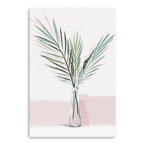 Pretty Green Foliage Pink Unframed Print Wall Art