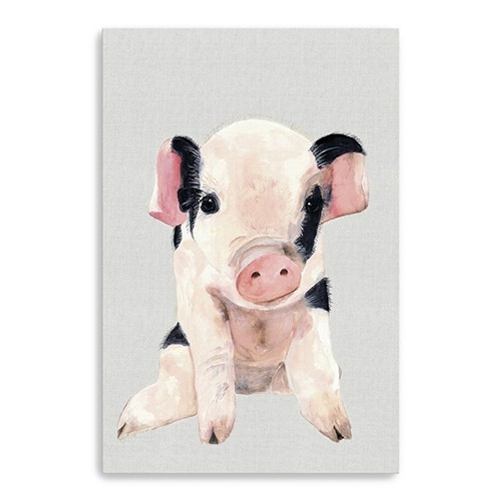 Cute Pink Piglet Unframed Print Wall Art — view 5