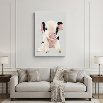 Cute Pink Piglet Unframed Print Wall Art HomeRoots