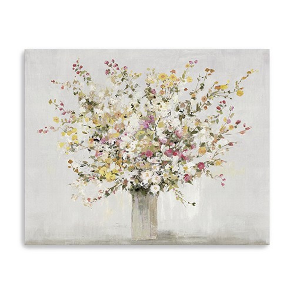 Small Colorful Wildflowers in a Vase Canvas Wall Art HomeRoots