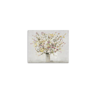 Small Colorful Wildflowers in a Vase Canvas Wall Art HomeRoots