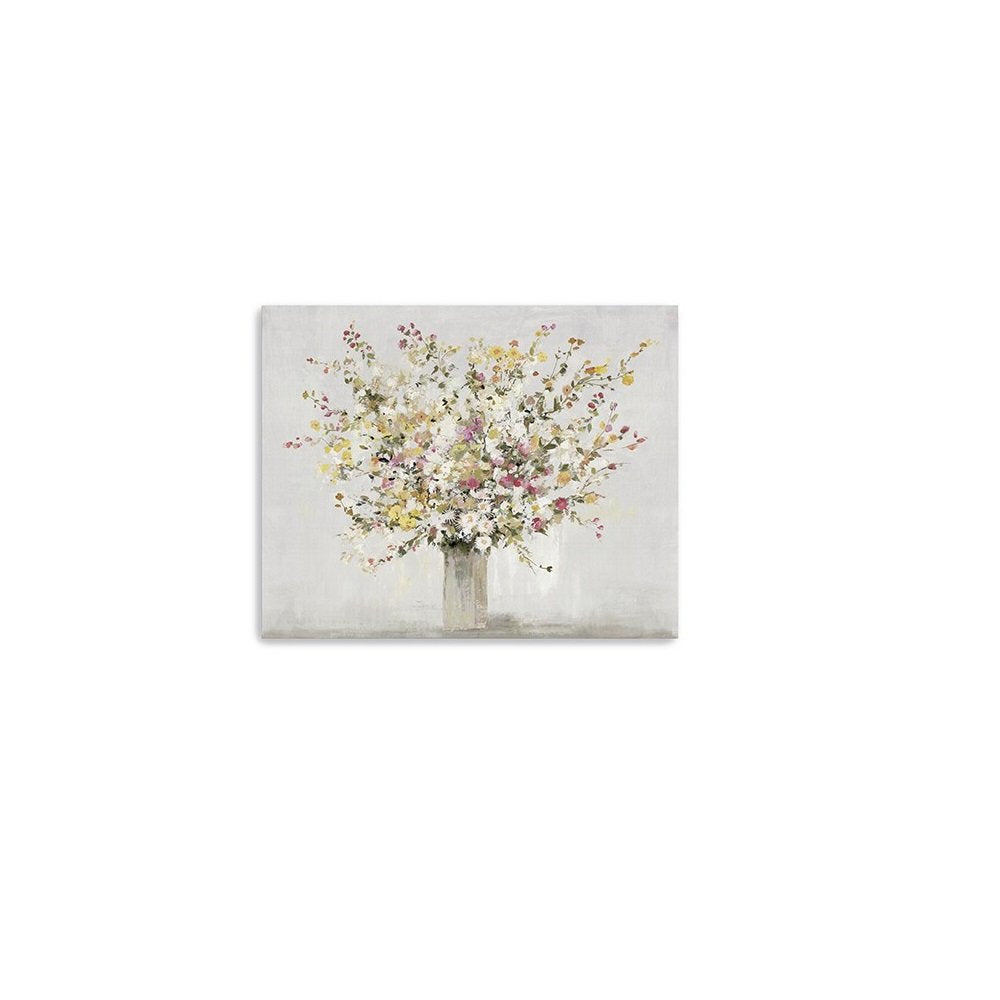 Small Colorful Wildflowers in a Vase Canvas Wall Art HomeRoots