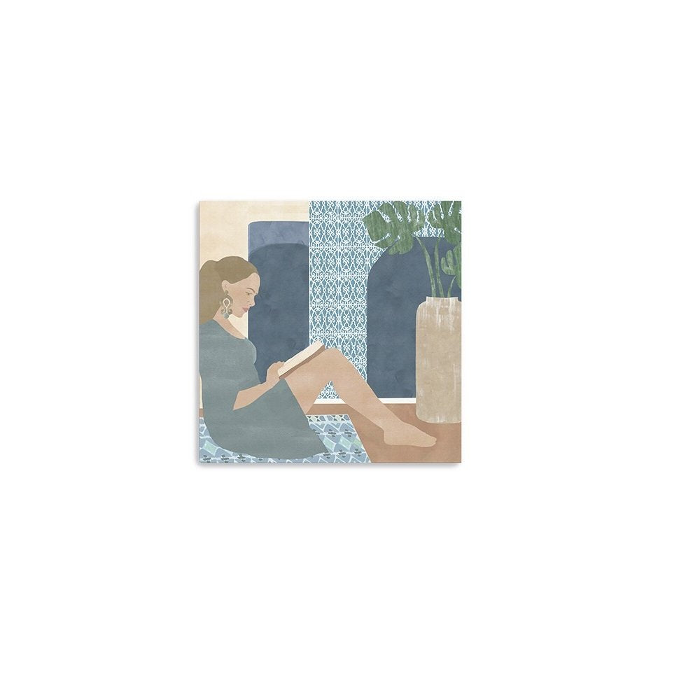 Bohemian Book Lady Unframed Print Wall Art — view 5
