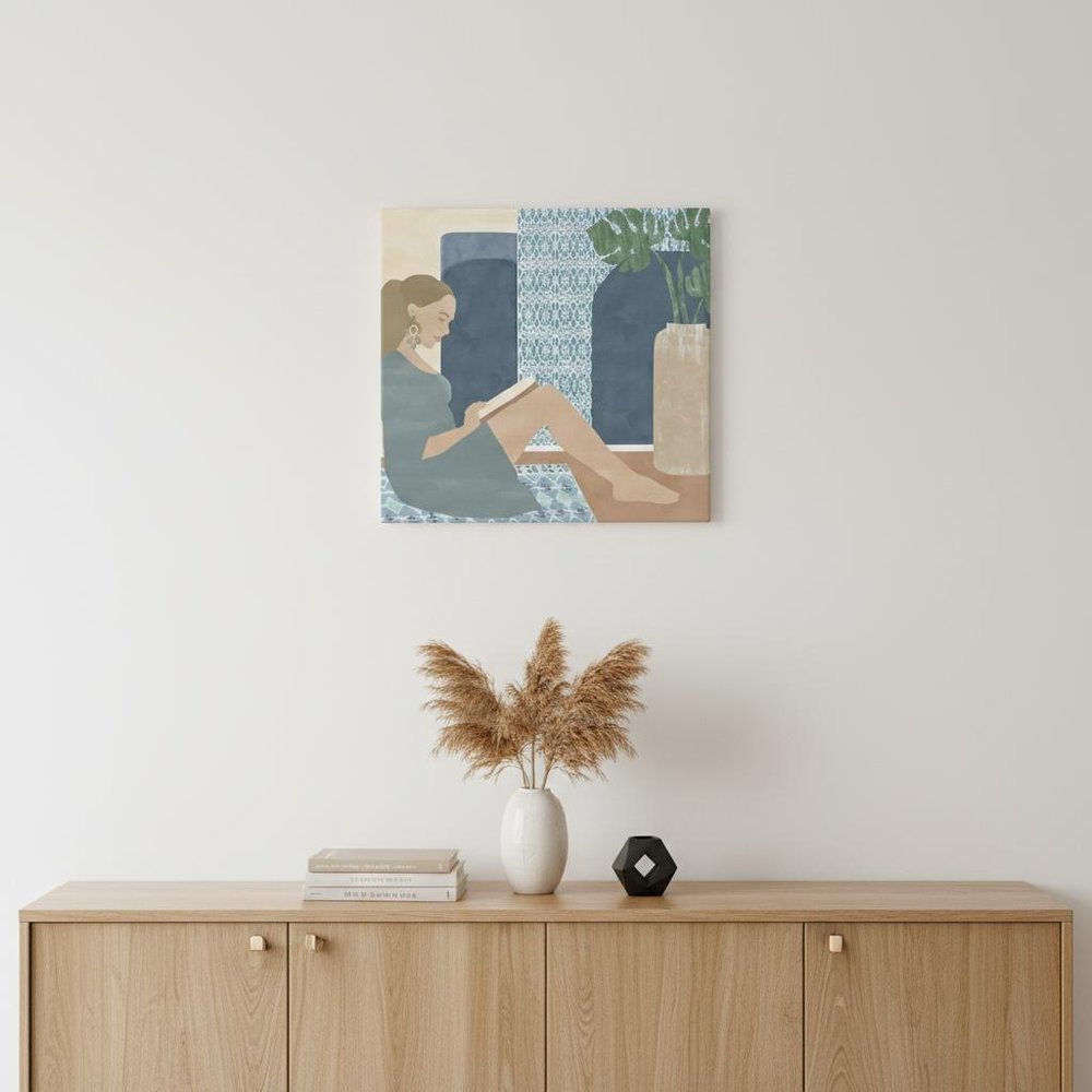 Bohemian Book Lady Unframed Print Wall Art HomeRoots
