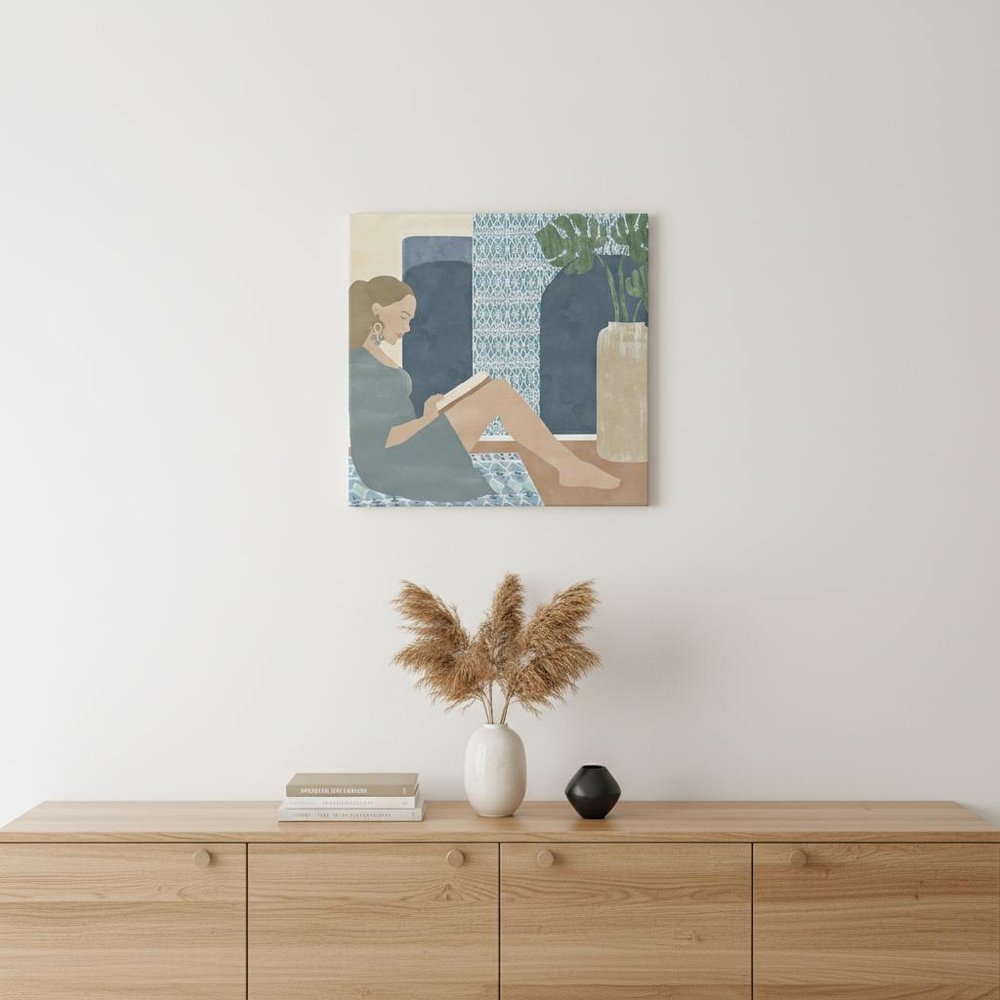 Bohemian Book Lady Unframed Print Wall Art — view 11