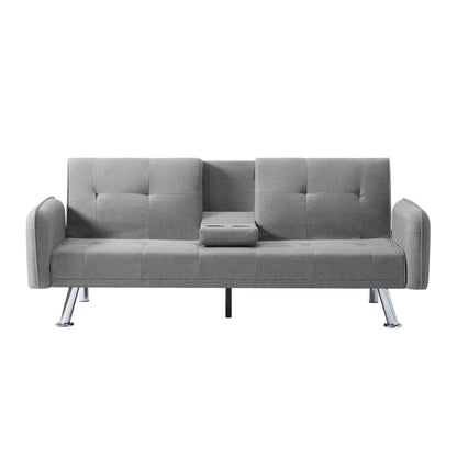 74.8” Futon sleeper sofa bed（Please note that the center leg is an iron leg tube） - FurniFindUSA