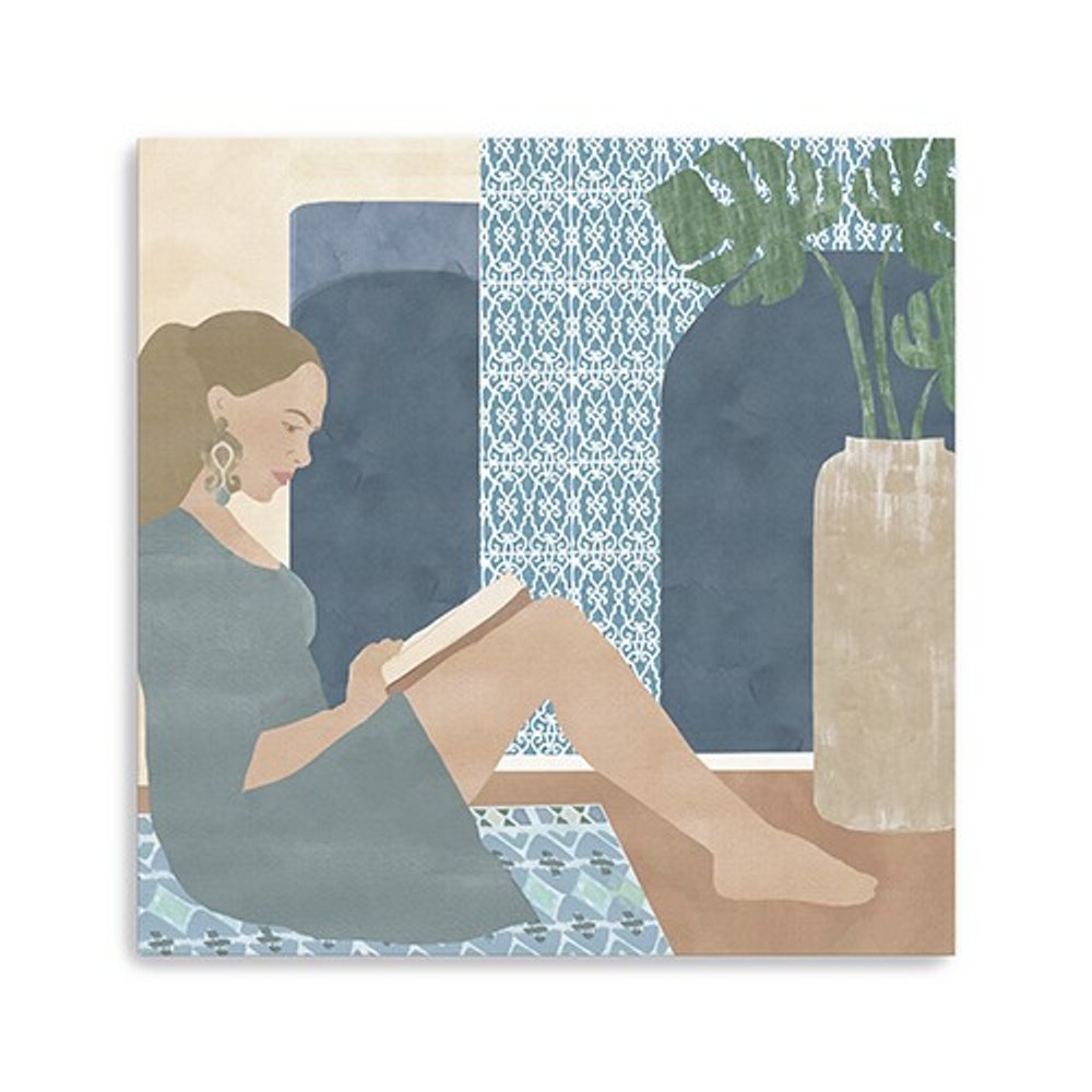 Bohemian Book Lady Unframed Print Wall Art HomeRoots