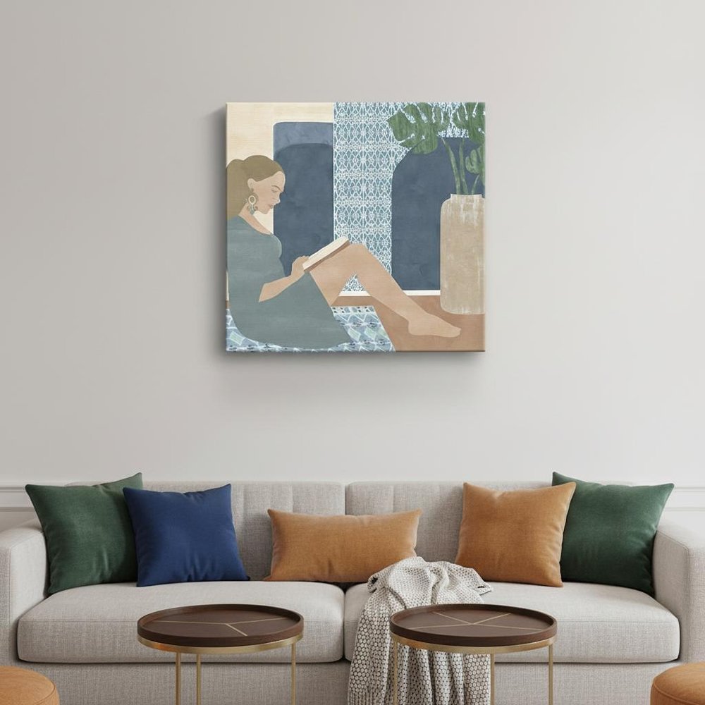 Bohemian Book Lady Unframed Print Wall Art HomeRoots