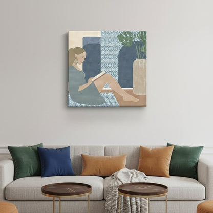 Bohemian Book Lady Unframed Print Wall Art HomeRoots