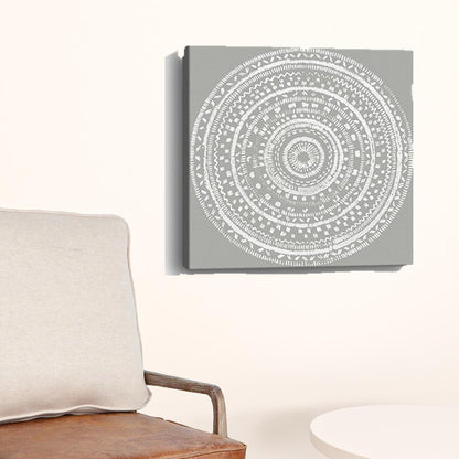 Boho White Mandala Unframed Print Wall Art