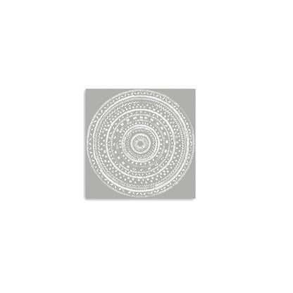 Boho White Mandala Unframed Print Wall Art