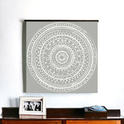 Boho White Mandala Unframed Print Wall Art