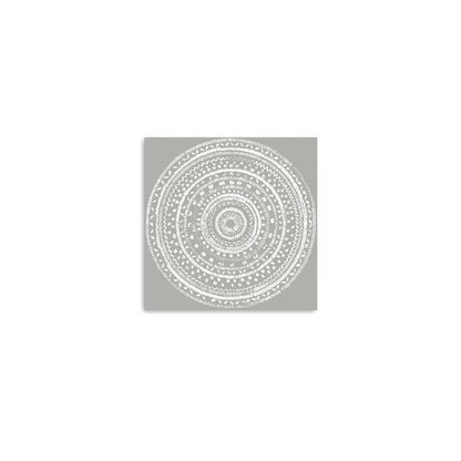 Boho White Mandala Unframed Print Wall Art