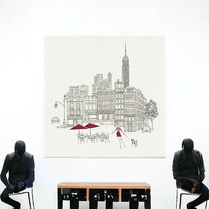 Nyc Cafline Work Unframed Print Wall Art