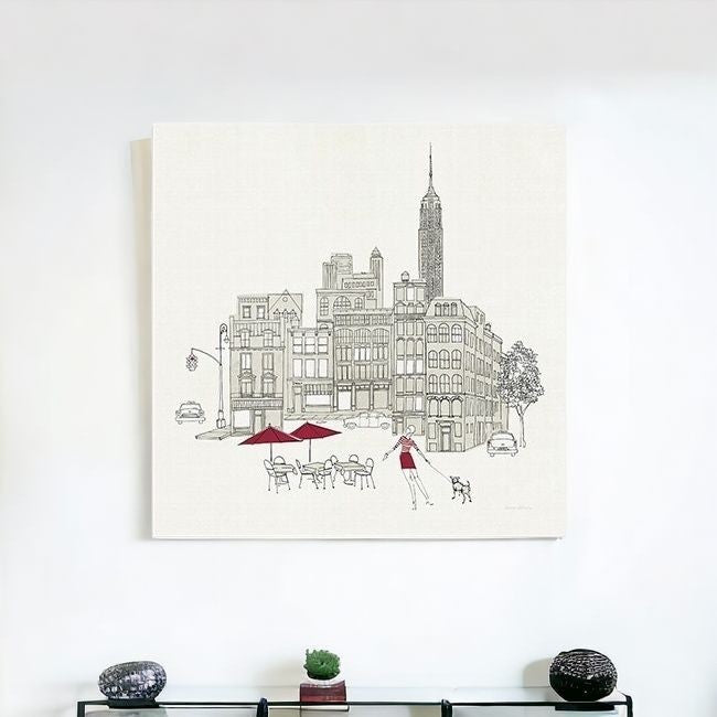 Nyc Cafline Work Unframed Print Wall Art