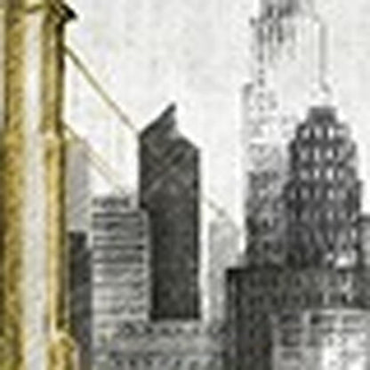 Nyc Golden Bridge Skyline Unframed Print Wall Art HomeRoots