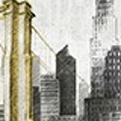 Nyc Golden Bridge Skyline Unframed Print Wall Art HomeRoots