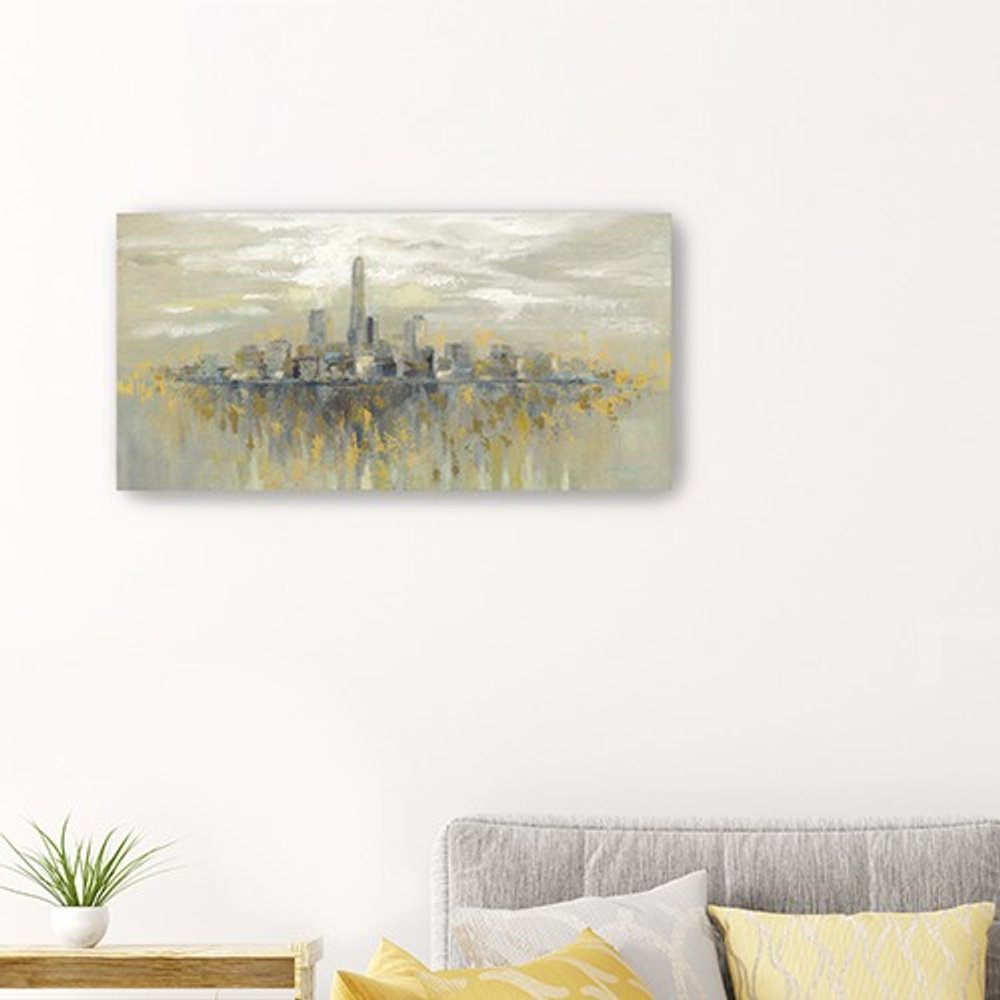 Artistic Manhattan City Skyline Unframed Print Wall Art HomeRoots
