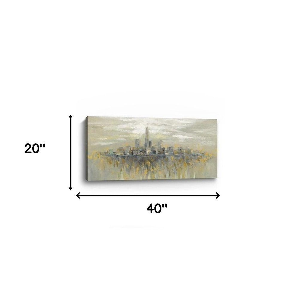 Artistic Manhattan City Skyline Unframed Print Wall Art HomeRoots