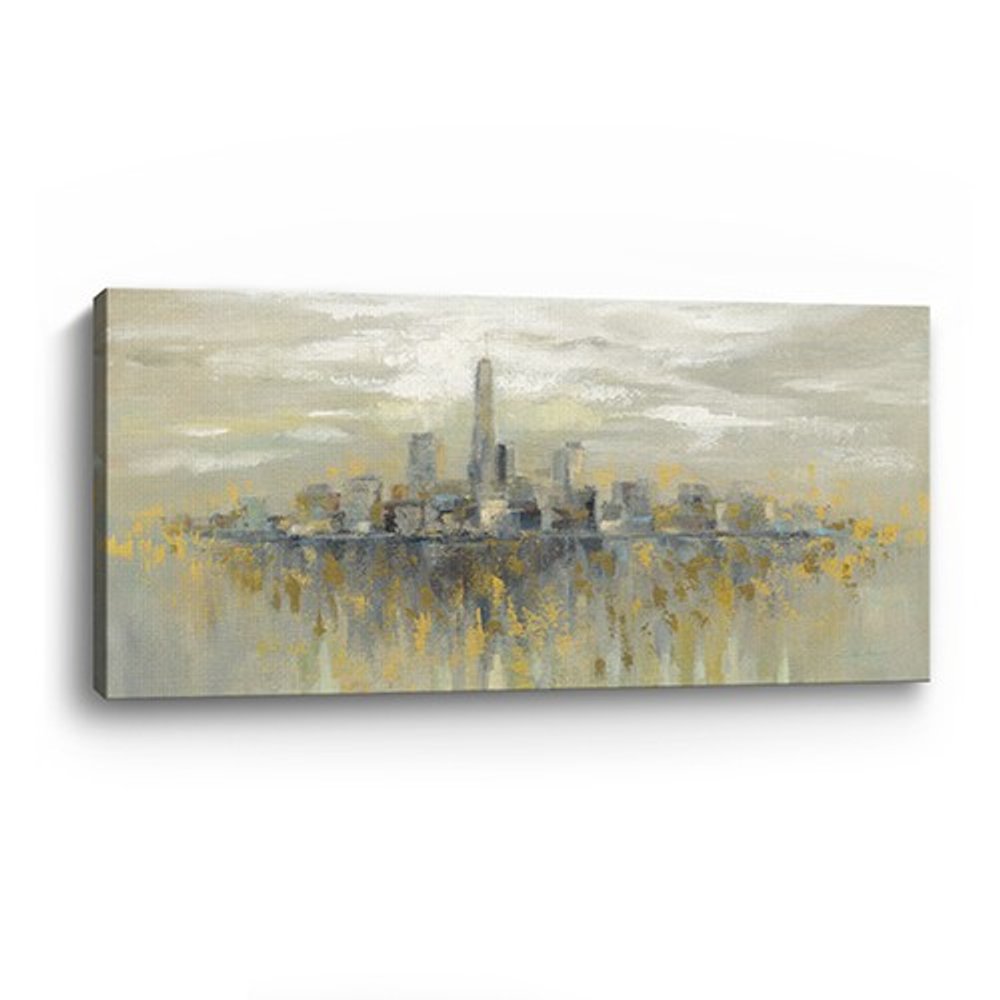 Artistic Manhattan City Skyline Unframed Print Wall Art HomeRoots