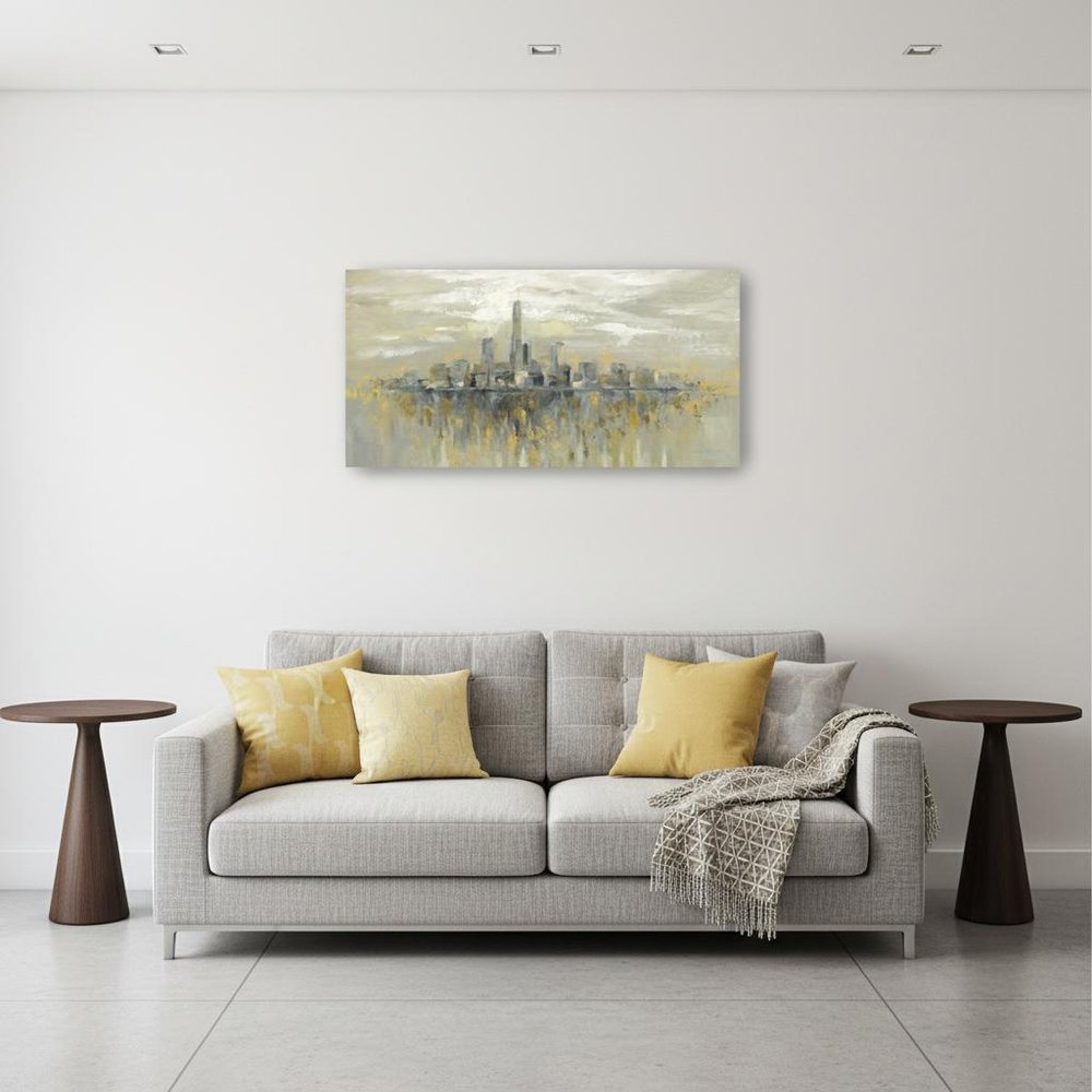 Artistic Manhattan City Skyline Unframed Print Wall Art HomeRoots